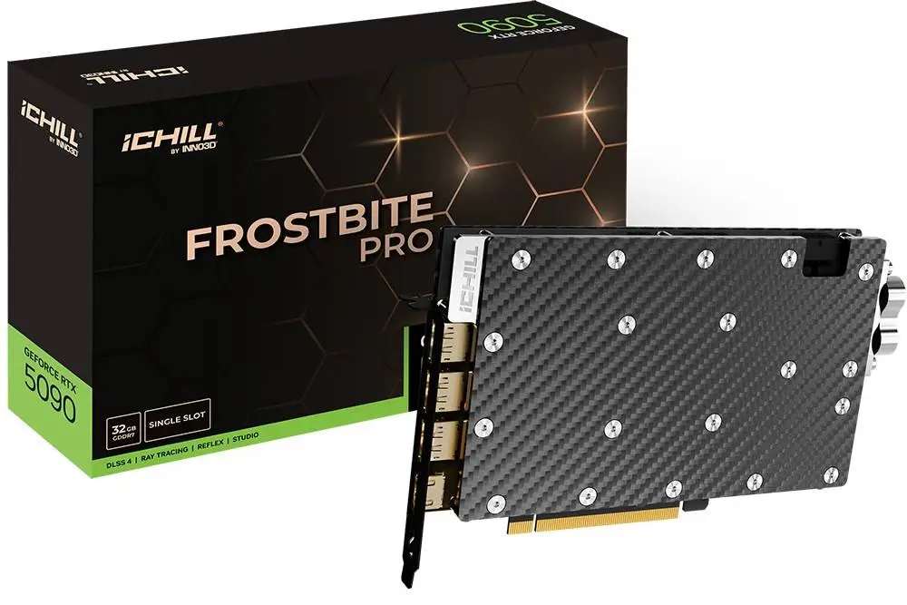 Видео карта INNO3D iChill GeForce RTX 5090 Frostbite Pro 32GB GDDR7 - C50903-32D7X-1759FBP