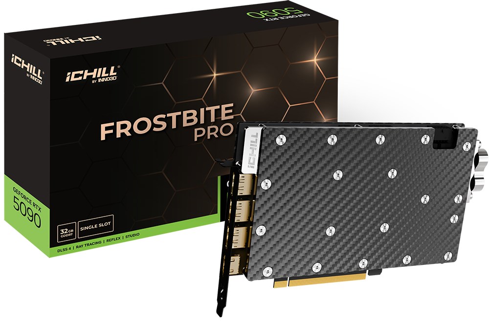 Видео карта INNO3D iChill GeForce RTX 5090 Frostbite Pro 32GB GDDR7 - C50903-32D7X-1759FBP