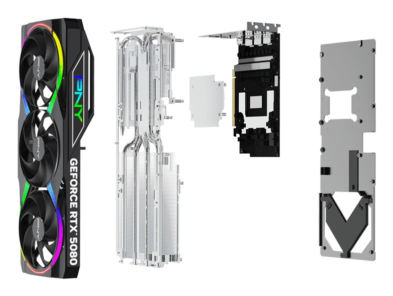 Видео карта PNY GeForce RTX 5080 EPIC-X OC 16GB GDDR7 - VCG508016TFXXPB1-O