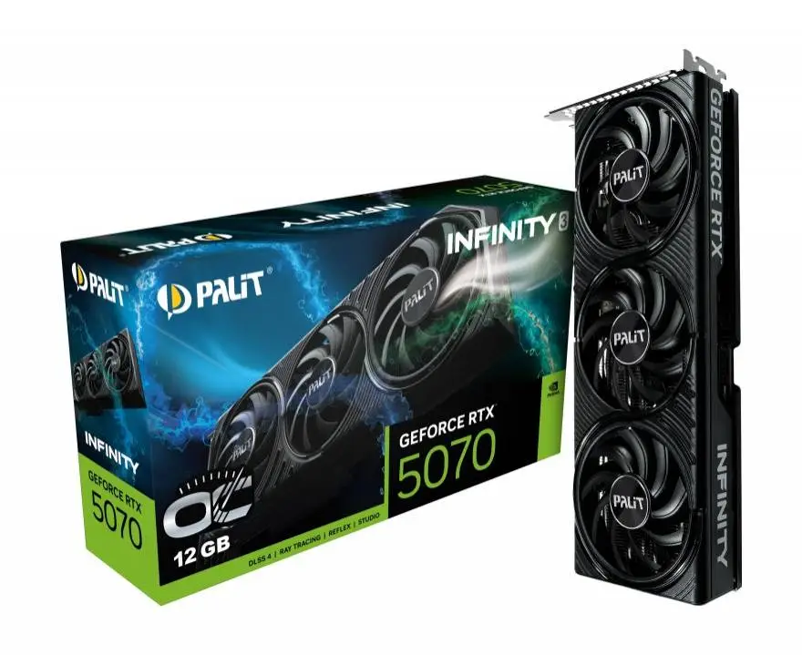 Видео карта Palit GeForce RTX 5070 Infinity 3 OC 12GB GDDR7 - NE75070S19K9-GB2050S