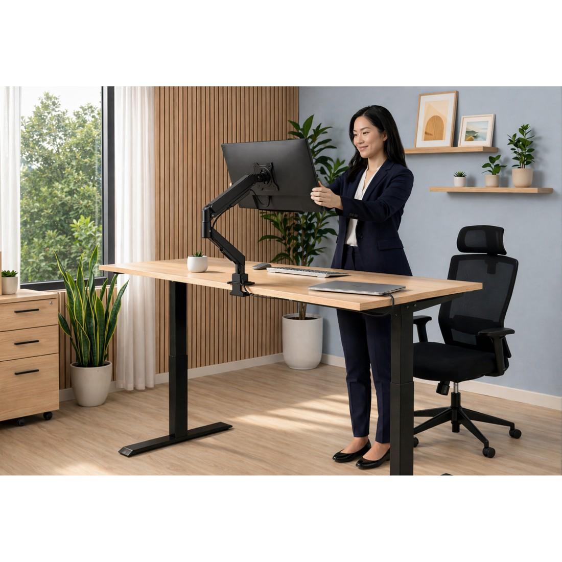 HAMA Стойка за монитор за бюро, 17"-35", регулируема, газова пружина