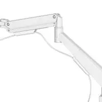 HAMA Стойка за 2 мониторa за бюро, 17"-35", регулируема, газова пружина, бял