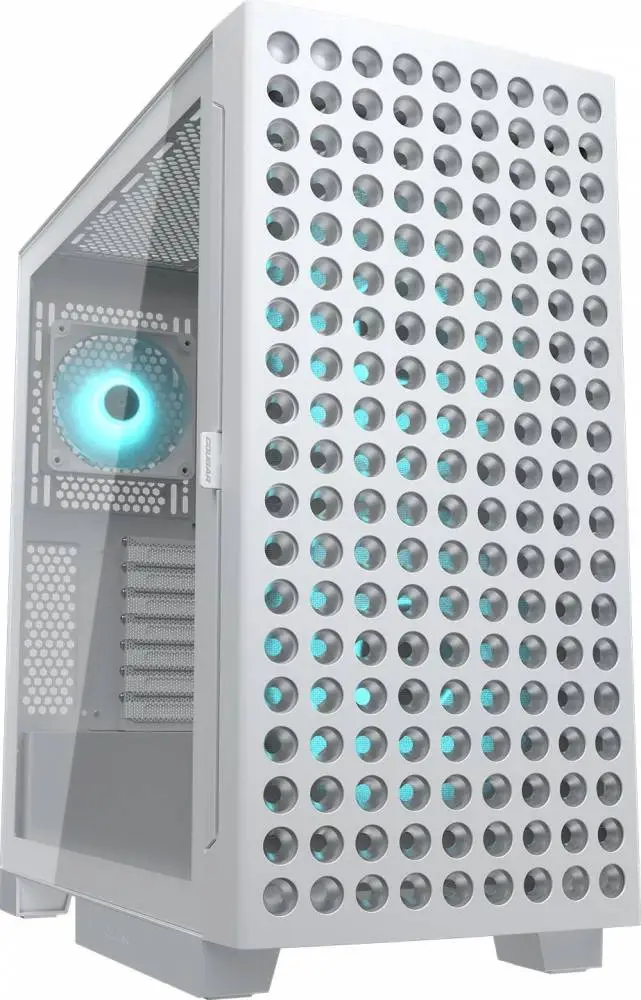Кутия Cougar Airface ECO RGB ATX, Mini ITX, Бяла - CGR-5YA2W-RGB