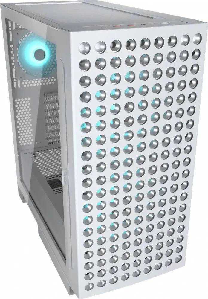 Кутия Cougar Airface ECO RGB ATX, Mini ITX, Бяла - CGR-5YA2W-RGB