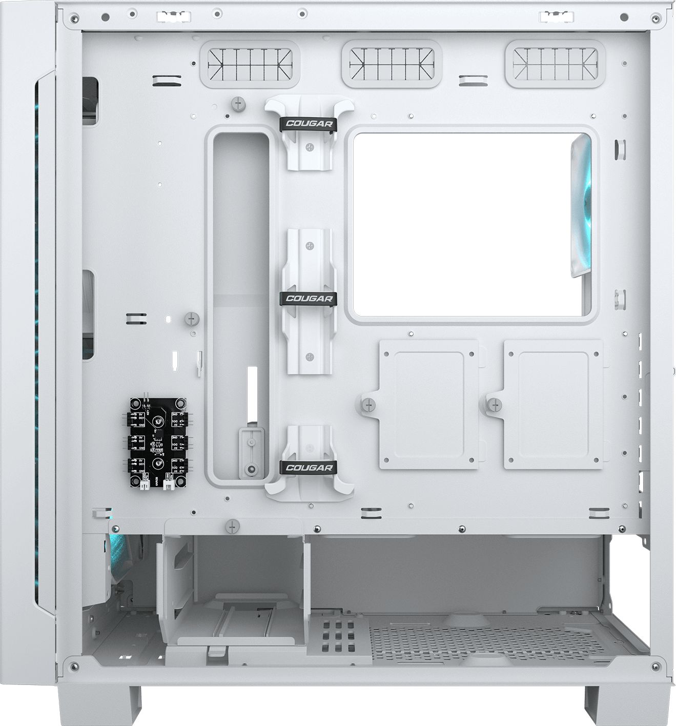 Кутия Cougar Airface ECO RGB ATX, Mini ITX, Бяла - CGR-5YA2W-RGB