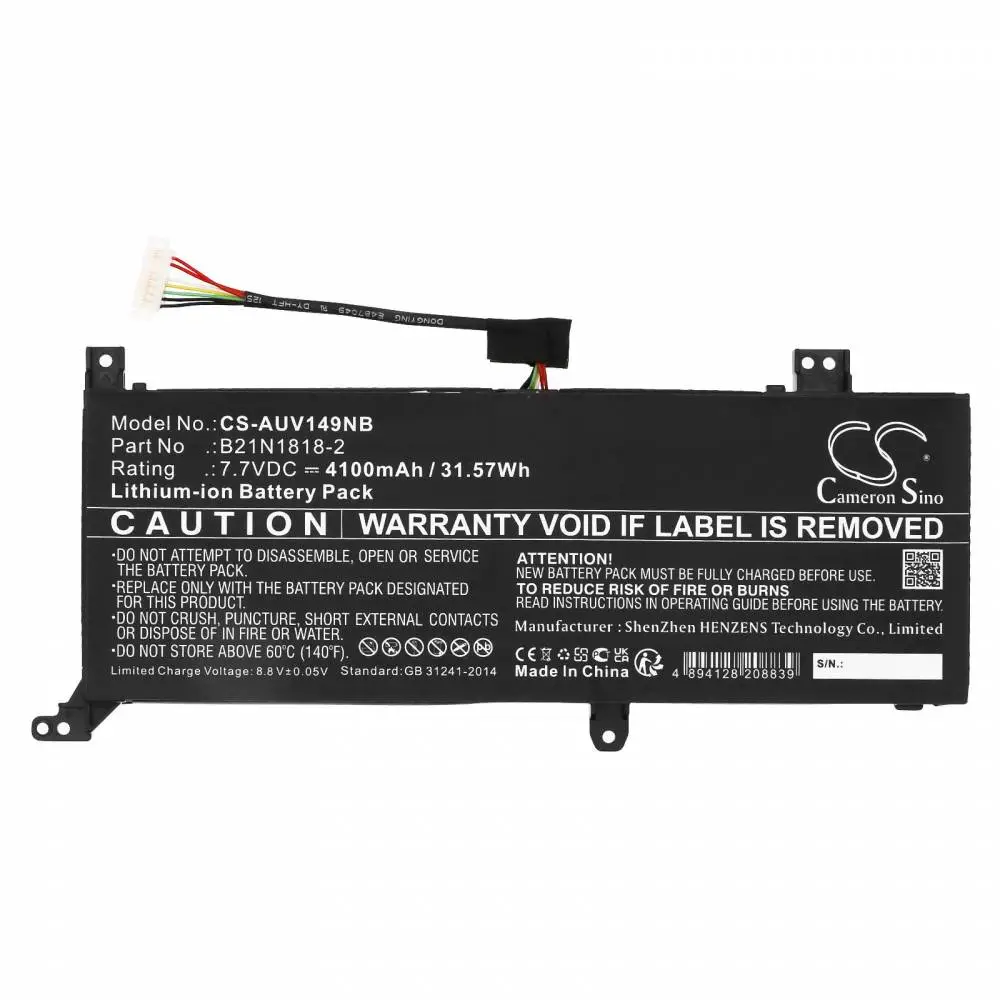 Батерия за лаптоп Asus B21N1818-2, 0B200-03450400, Li-Polymer 7.7V 4100mAhh CAMERON SINO