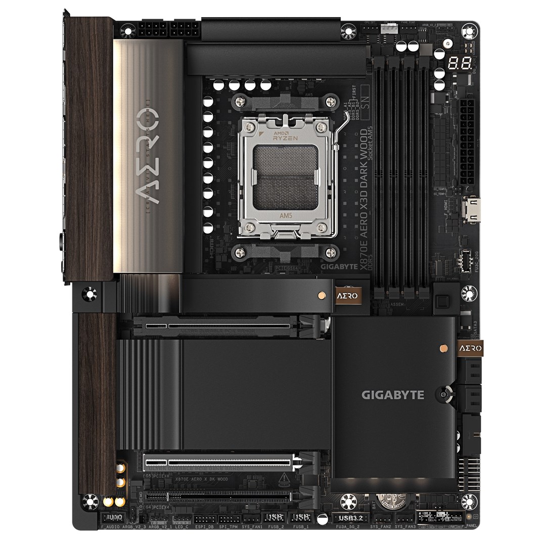 Дънна платка Gigabyte X870E AERO X3D DARK WOOD AM5