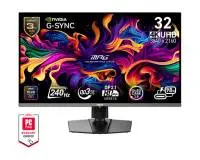Монитор MSI MPG 322URX QD-OLED Gaming Monitor, 31.5", 0.03ms, 240Hz, 3840x2160, G-SYNC, AMD FreeSync Premium Pro, HDR True Black 400, Type-C(98W PD), DP(2.1a), 2xHDMI(2.1), USB Hub, lack - 9S6-3DD29A-058