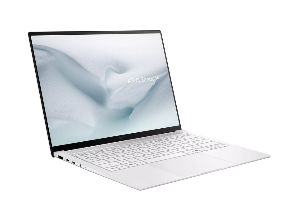 Лаптоп Asus Zenbook S UX5406AA-SU152X,Intel Ultra 9 386H 2.1 GHz (18MB Cache, up to 4.9 GHz, 16 cores, 16 Threads), 14" OLED (WQXGA+(WQ+) 2880X1800 16:10), 120 Hz,  32GB LPDDR5X (16 GB on BD),1TB SSD, Backlit Chiclet Keyboard, Windows 11 Pro,Scandinavian White - 90NB16Q4-M007S0