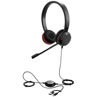 Слушалки JABRA Evolve 20 SE, Stereo MS, USB C/A adapter, Leather - 4999-823-369