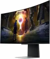 Монитор Samsung LS34DG850, 34'' CURVED Odyssey G8 OLED, 1800R, 175 Hz, 0.1 ms GTG, 21:9, 3440 x 1440, Smart, 2xUSB C, Mini DP, Micro HDMI 2.1, Wi-Fi 5, BT 5.2, Speakers, Silver - LS34DG850SUXDU
