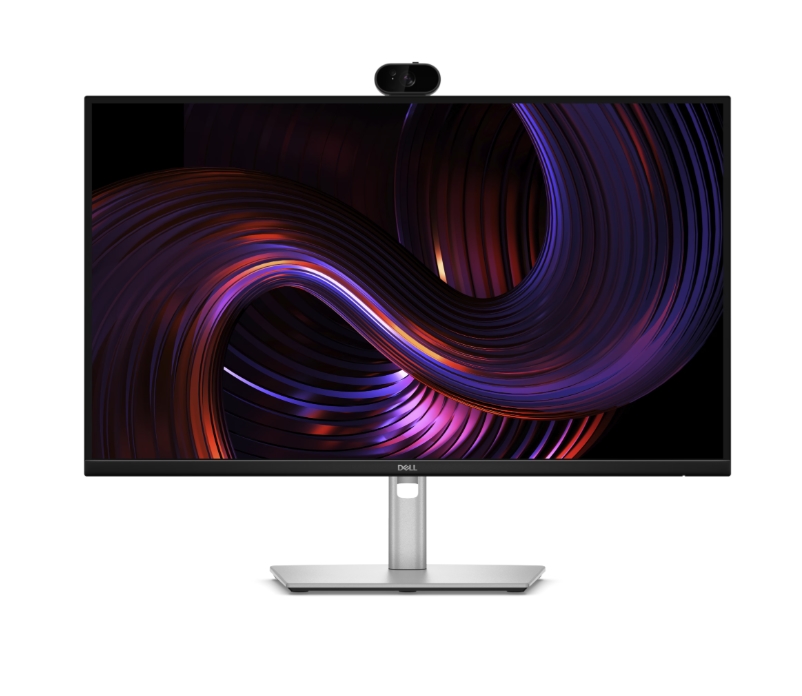 Монитор Dell P2726DEV, 27" Webcam Monitor, IPS, QHD 2560x1440, Anti-Glare, 5ms, 100 Hz, 99% sRGB, HDMI, Display Port, USB-C Hub, RJ45, Webcam, KVM Switch, PD 90W, Black