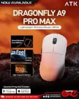 ATK професионална геймърска мишка Wireless Gaming Mouse A9 Pro Max 2.0 Tri-mode Nearlink - 8K, Black