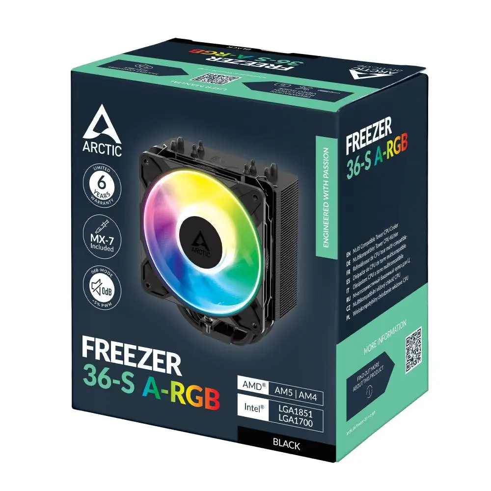 Arctic охладител Freezer 36-S A-RGB (Black) - LGA1851/AM5