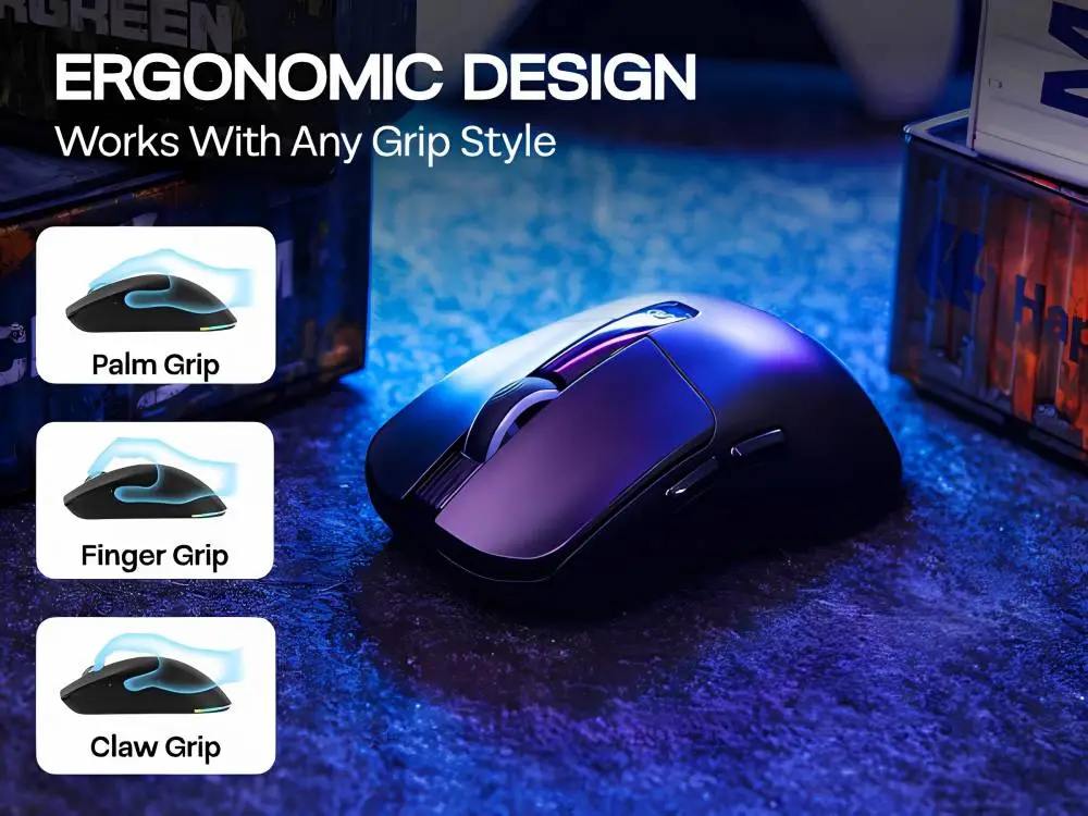 Aula професионална геймърска мишка Wireless Gaming Mouse SC590 PRO - Smart Display, Black