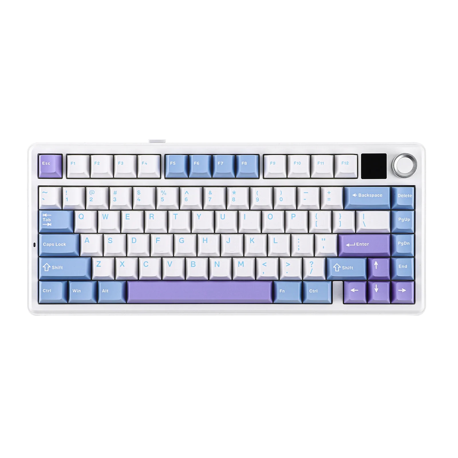 Aula геймърска механична клавиатура Wireless Gaming Mechanical Keyboard F75 MAX - Reaper Switch [Linear] (English US), White, Blue, Purple