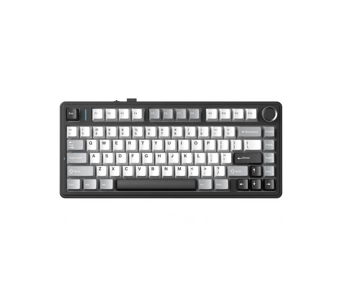 Aula геймърска механична клавиатура Wireless Gaming Mechanical Keyboard F75HE - Black King Magnetic Switch [Linear] (English US), Black, Gray