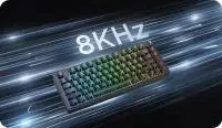 Aula геймърска механична клавиатура Wireless Gaming Mechanical Keyboard F75HE - Black King Magnetic Switch [Linear] (English US), Black Contour