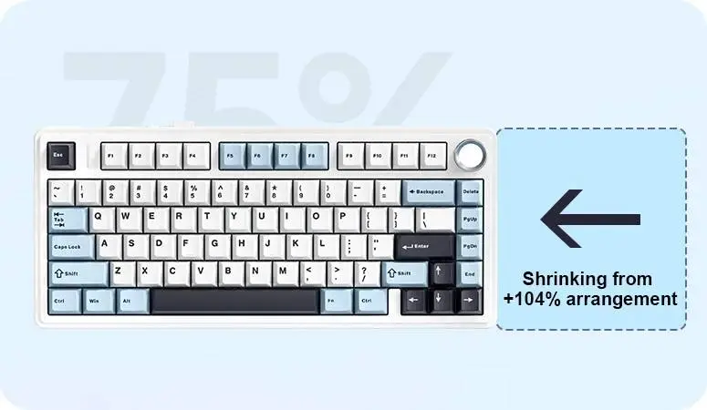 Aula геймърска механична клавиатура Wireless Gaming Mechanical Keyboard F75 - Reaper Switch [Linear] (English US), Purple, Beige, Green