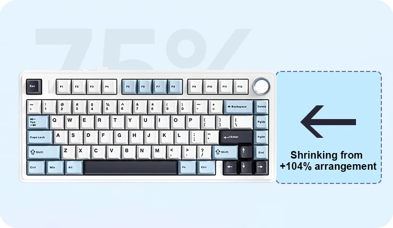 Aula геймърска механична клавиатура Wireless Gaming Mechanical Keyboard F75 - Reaper Switch [Linear] (English US), Purple, Beige, Green