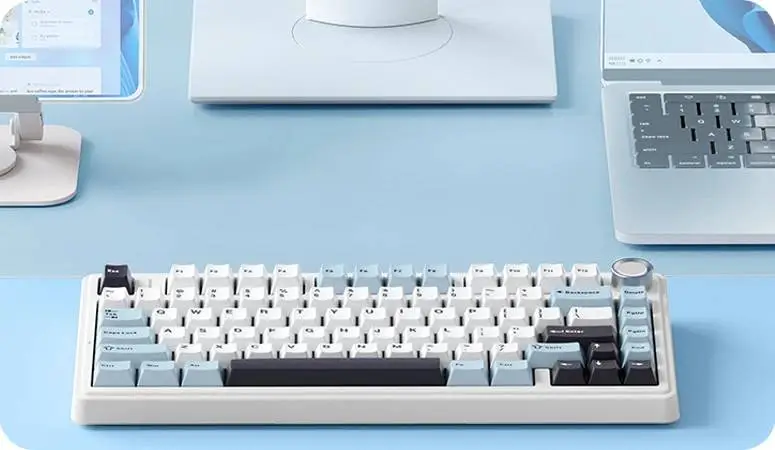 Aula геймърска механична клавиатура Wireless Gaming Mechanical Keyboard F75 - Reaper Switch [Linear] (English US), Purple, Beige, Green