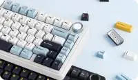 Aula геймърска механична клавиатура Wireless Gaming Mechanical Keyboard F75 - Reaper Switch [Linear] (English US), Purple, Beige, Green