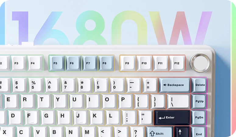 Aula геймърска механична клавиатура Wireless Gaming Mechanical Keyboard F75 - Reaper Switch [Linear] (English US), Purple, Beige, Green