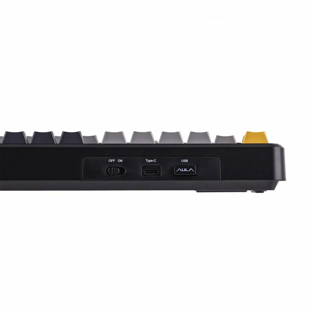 Aula геймърска механична клавиатура Wireless Gaming Mechanical Keyboard F108 PRO - Volcanic Switch [Linear] (English US), Black, Gray
