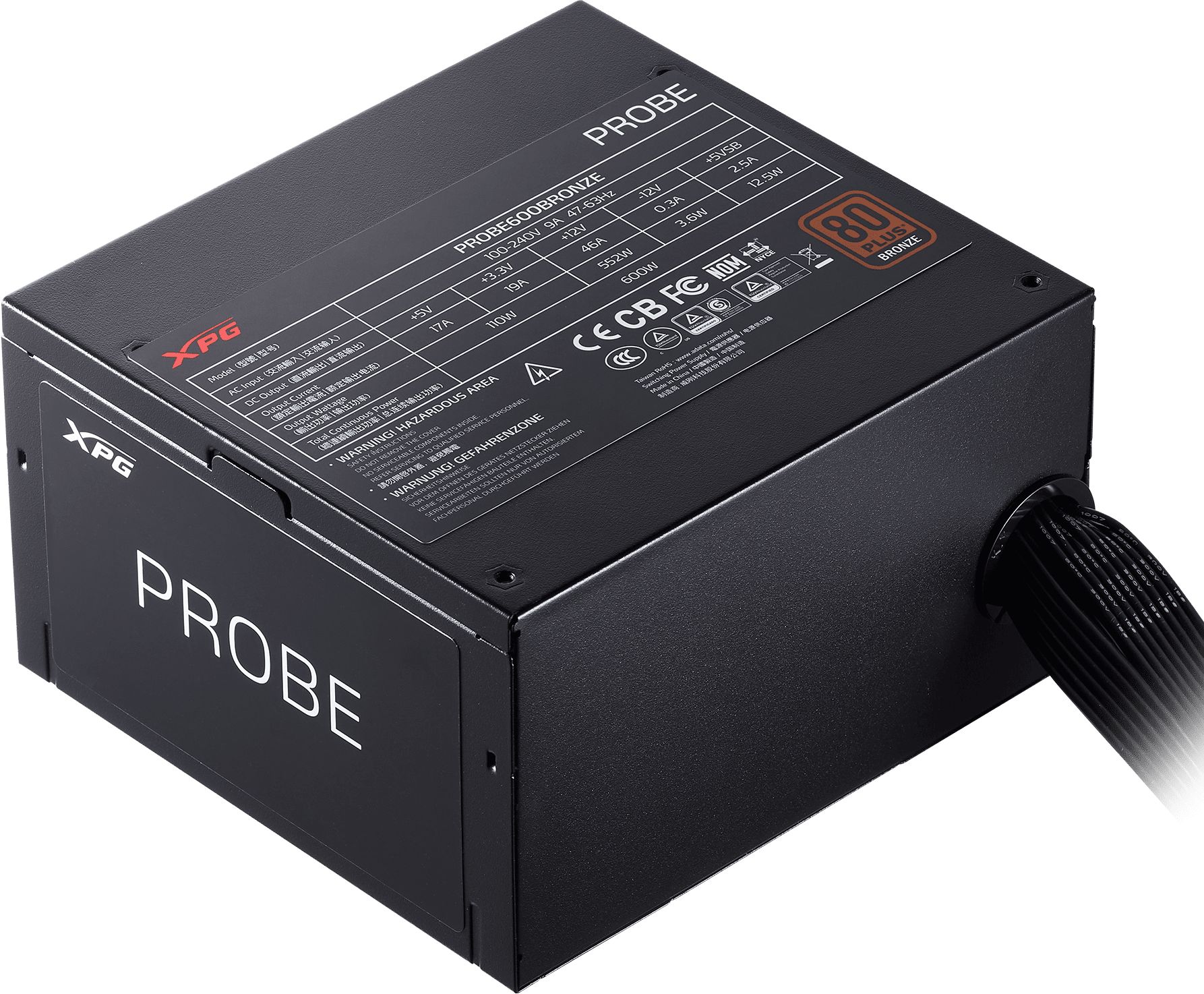 Захранване Adata XPG PROBE 650W 80 Plus Bronze Bulk - PROBE650B
