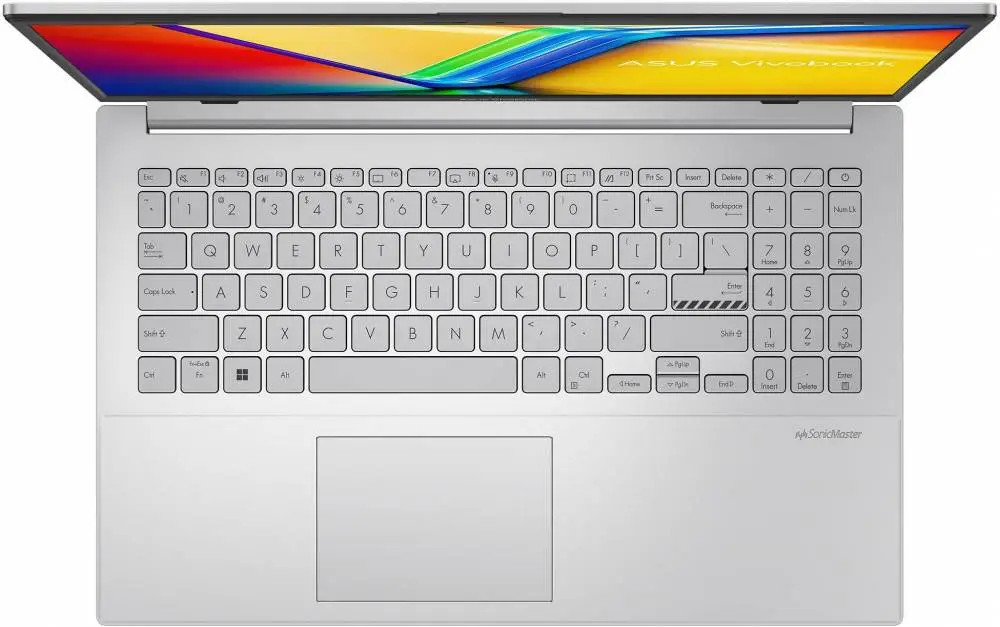 Лаптоп ASUS Vivobook Go 15 E1504FA-BQ5363WNA - 15.6" IPS FullHD, AMD Ryzen 5 40, 16GB LPDDR5, 512GB SSD, Win 11 Home - Сребрист