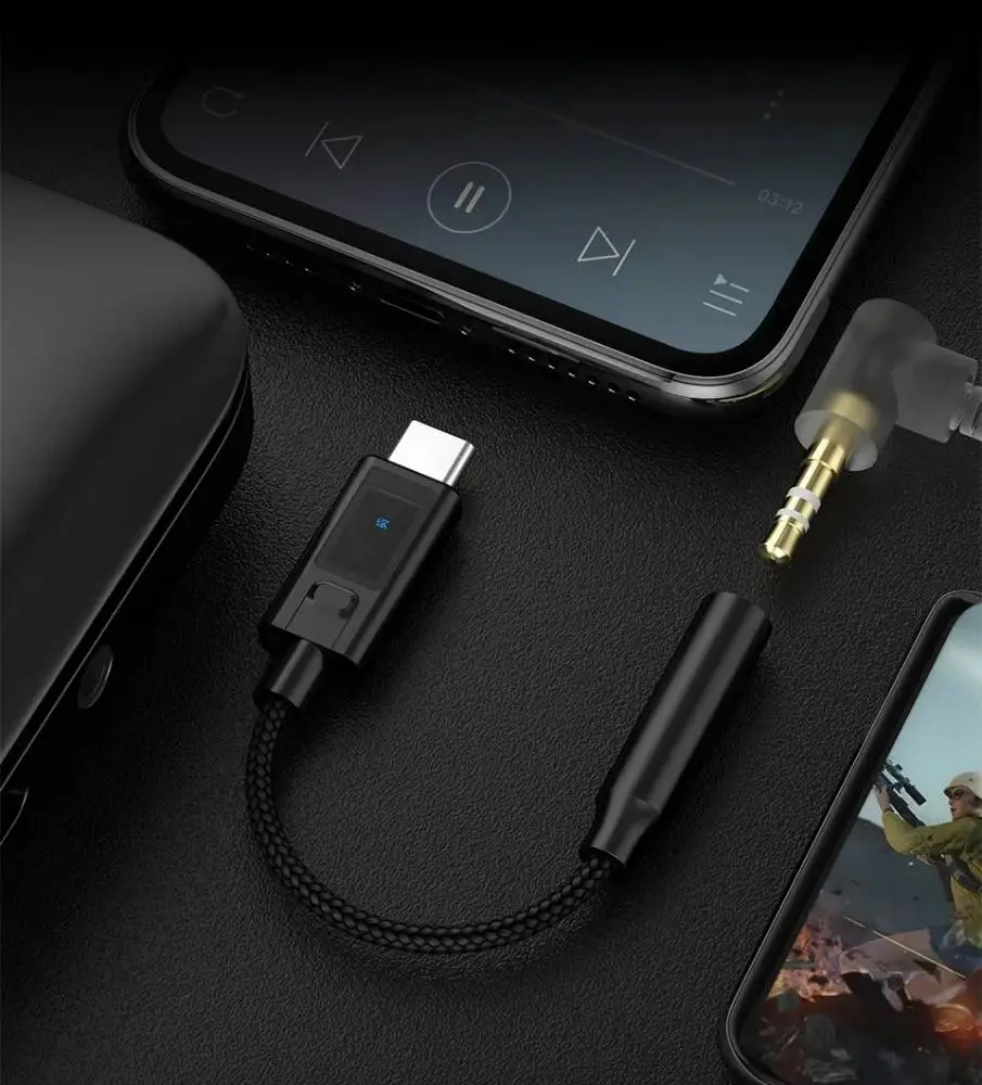 KZ Adapter Type-C M zu 3.5mm Hi-Fi DAC Verstärker mit EQ - AM02