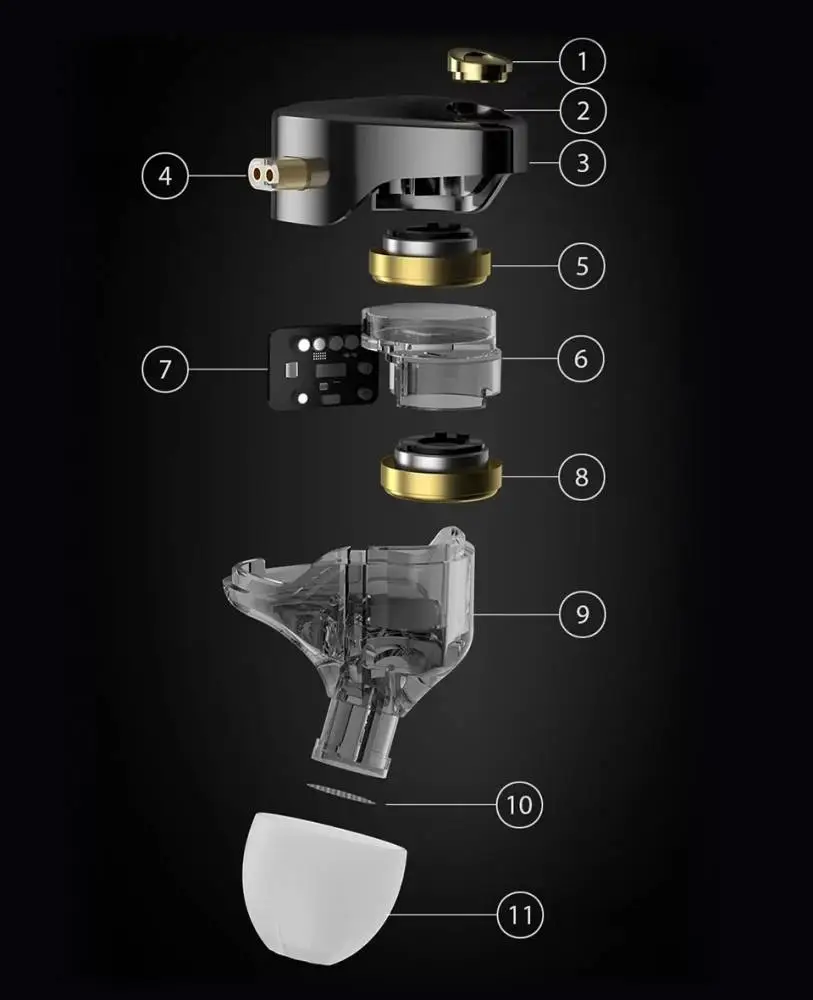 KZ професионални слушалки Hi-Fi In-Ear-Monitors - Castor Pro Silver Mic - Harman Edition