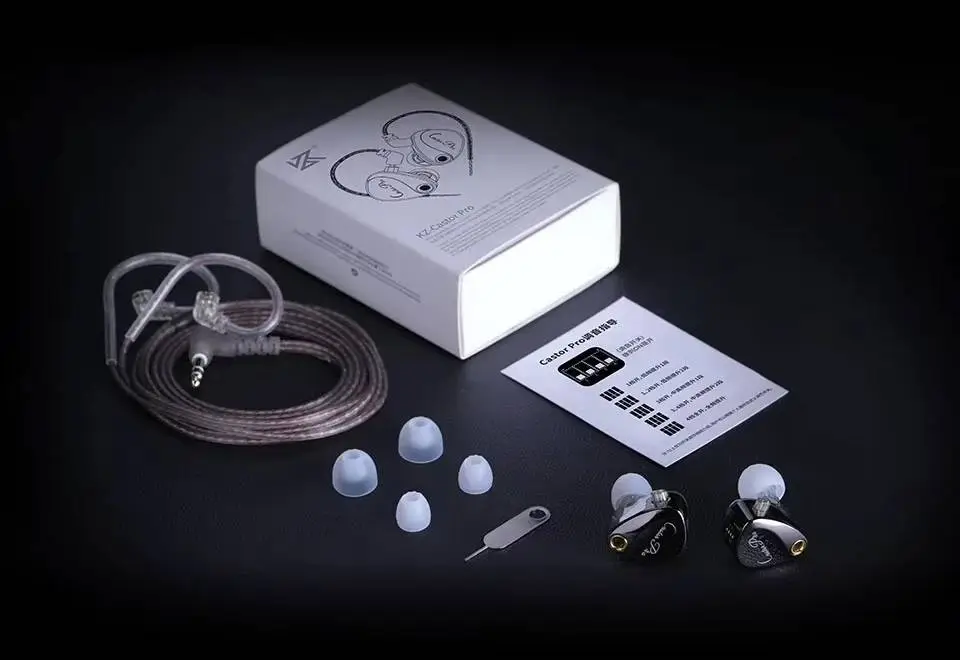 KZ професионални слушалки Hi-Fi In-Ear-Monitors - Castor Pro Silver Mic - Harman Edition