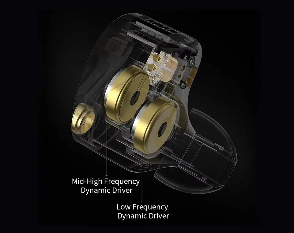 KZ професионални слушалки Hi-Fi In-Ear-Monitors - Castor Pro Gray No Mic - Bass Up Edition