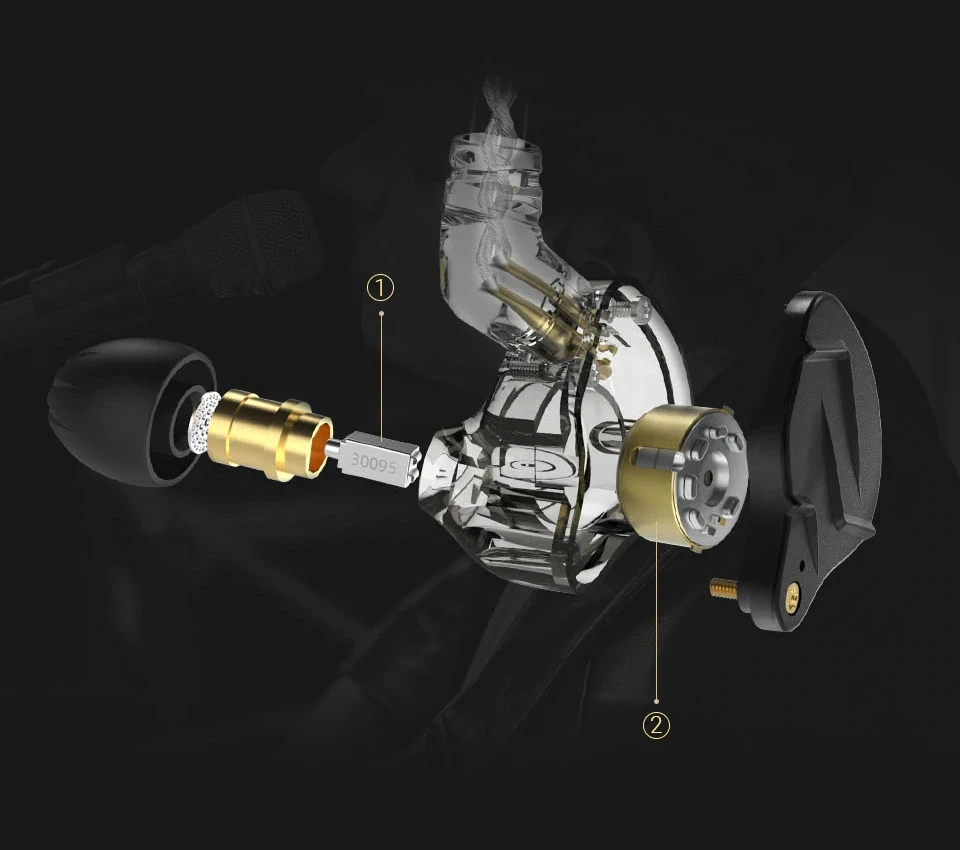 KZ професионални слушалки Hi-Fi In-Ear-Monitors - ZSN PRO X Black Mic