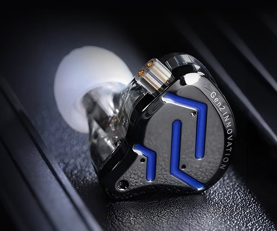 KZ професійні навушники Hi-Fi In-Ear-Monitors - ZSN PRO 2 Midnight Black (обмежена версія), Mic