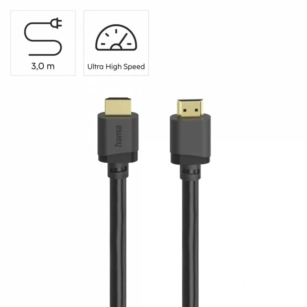 Кабел HDMI - HDMI Ultra HD, 8K, 48 Gbit/s, Ethernet, позл.конектори, 3 м