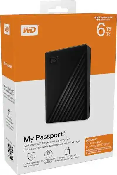 Externe Festplatte Western Digital My Passport, 6TB, 2.5" schwarz