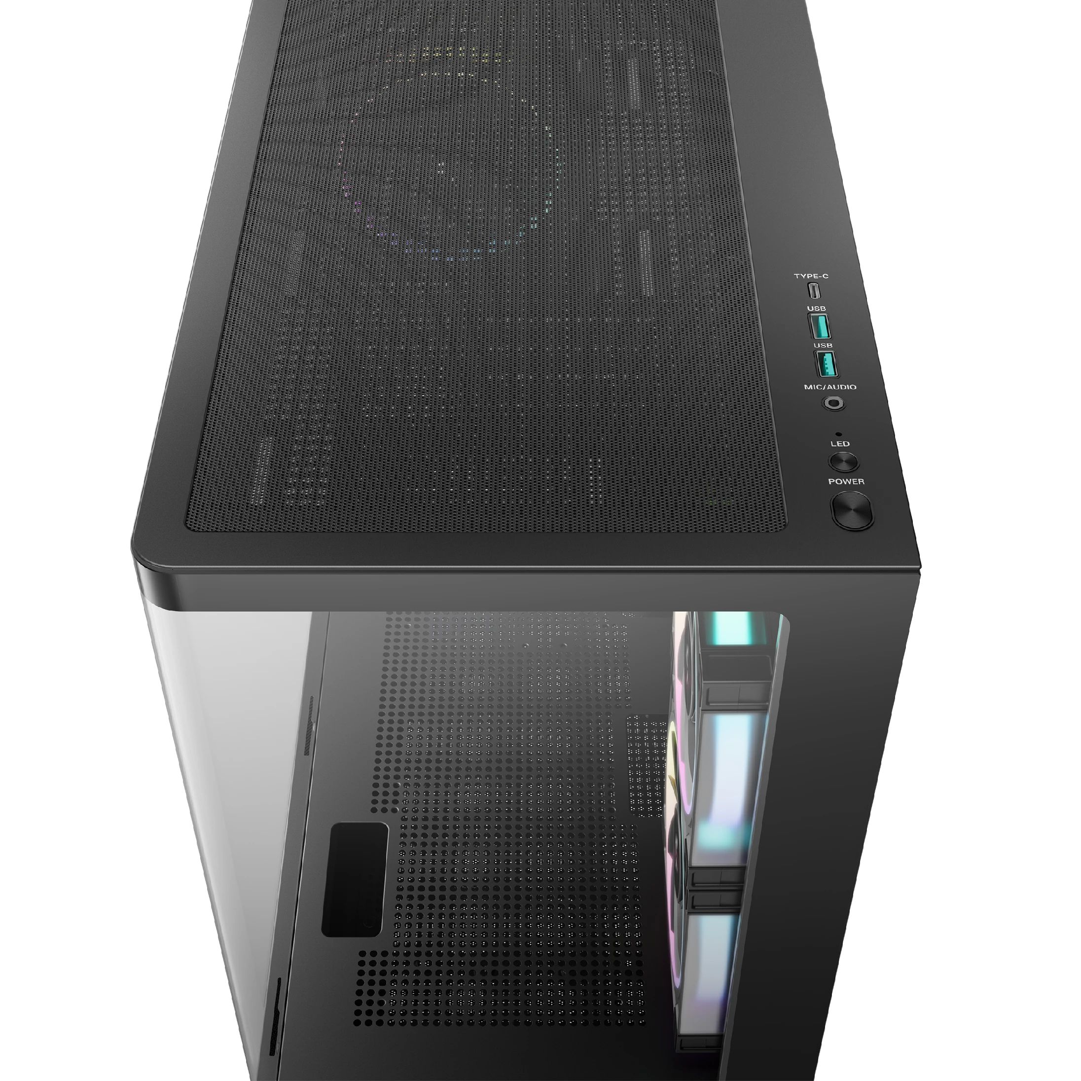 DeepCool Gehäuse ATX - CG380U 3F - 3 ARGB Lüfter, USB-C