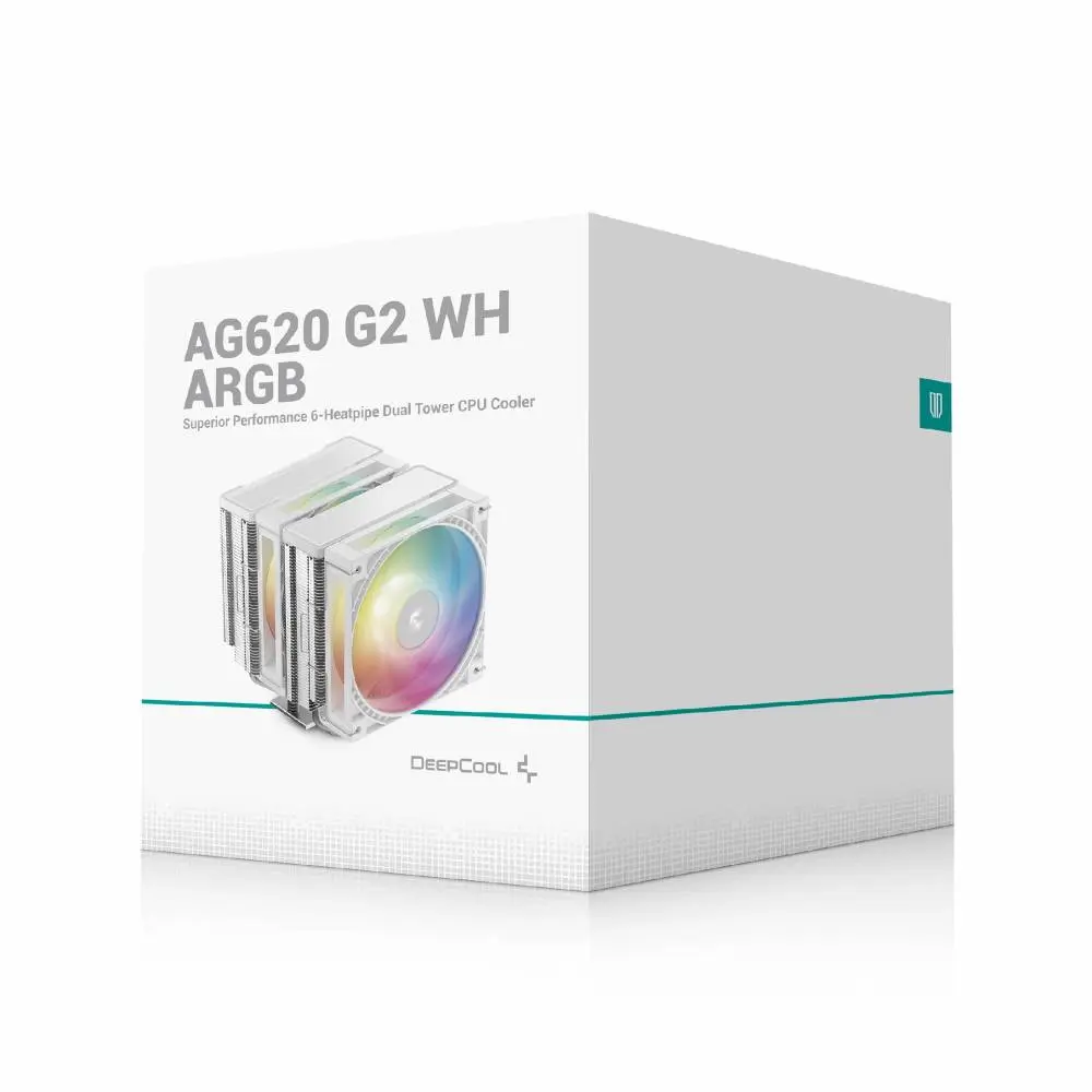 DeepCool охладител CPU Cooler AG620 G2 WH ARGB - Dual-Tower - LGA1851/AM5