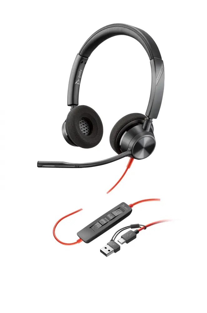 Căști HP Poly BW 3320 Stereo, USB-C+USB-C/A