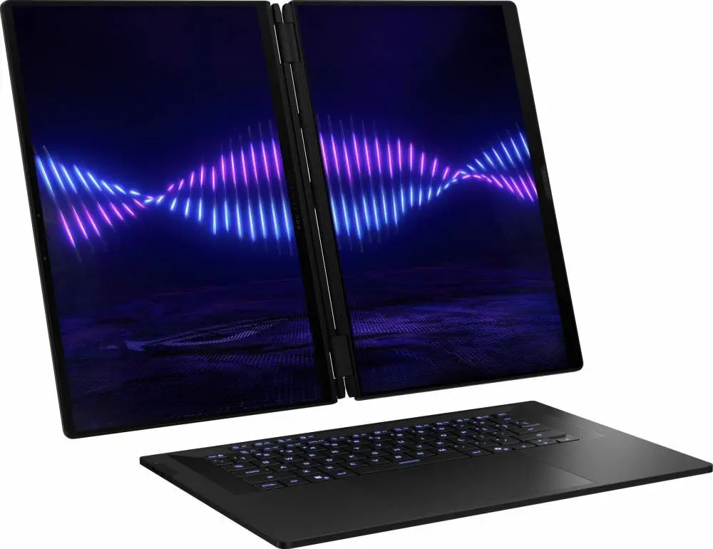 Лаптоп ASUS ROG Zephyrus Duo 16 2026 GX651AX-SR086X - 16" OLED Touchscreen, 120Hz, 2.8K, Intel Core Ultra 9 386H, 64GB LPDDR5X, 2TB SSD, RTX 5090 24GB GDDR7, Win 11 Pro