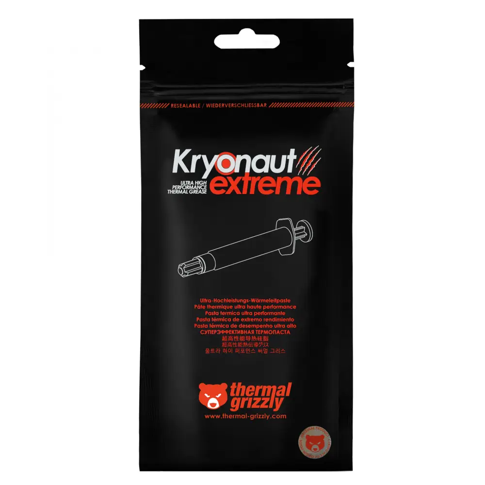 Термо паста Thermal Grizzly Kryonaut Extreme, 6g, Черен