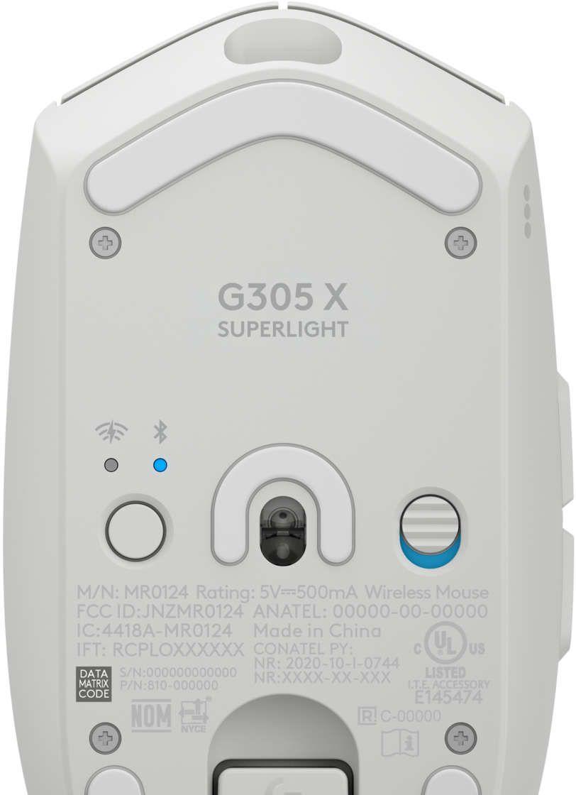 Геймърска безжична мишка Logitech G305 X Superlight - Бяла