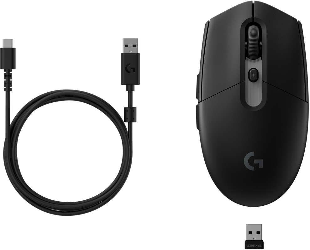 Геймърска безжична мишка Logitech G305 X Superlight - Черен