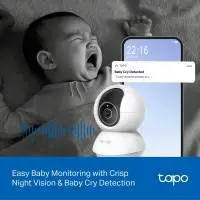 Домашна охранителна WiFi камера TP-Link Tapo C250, Pan/Tilt
