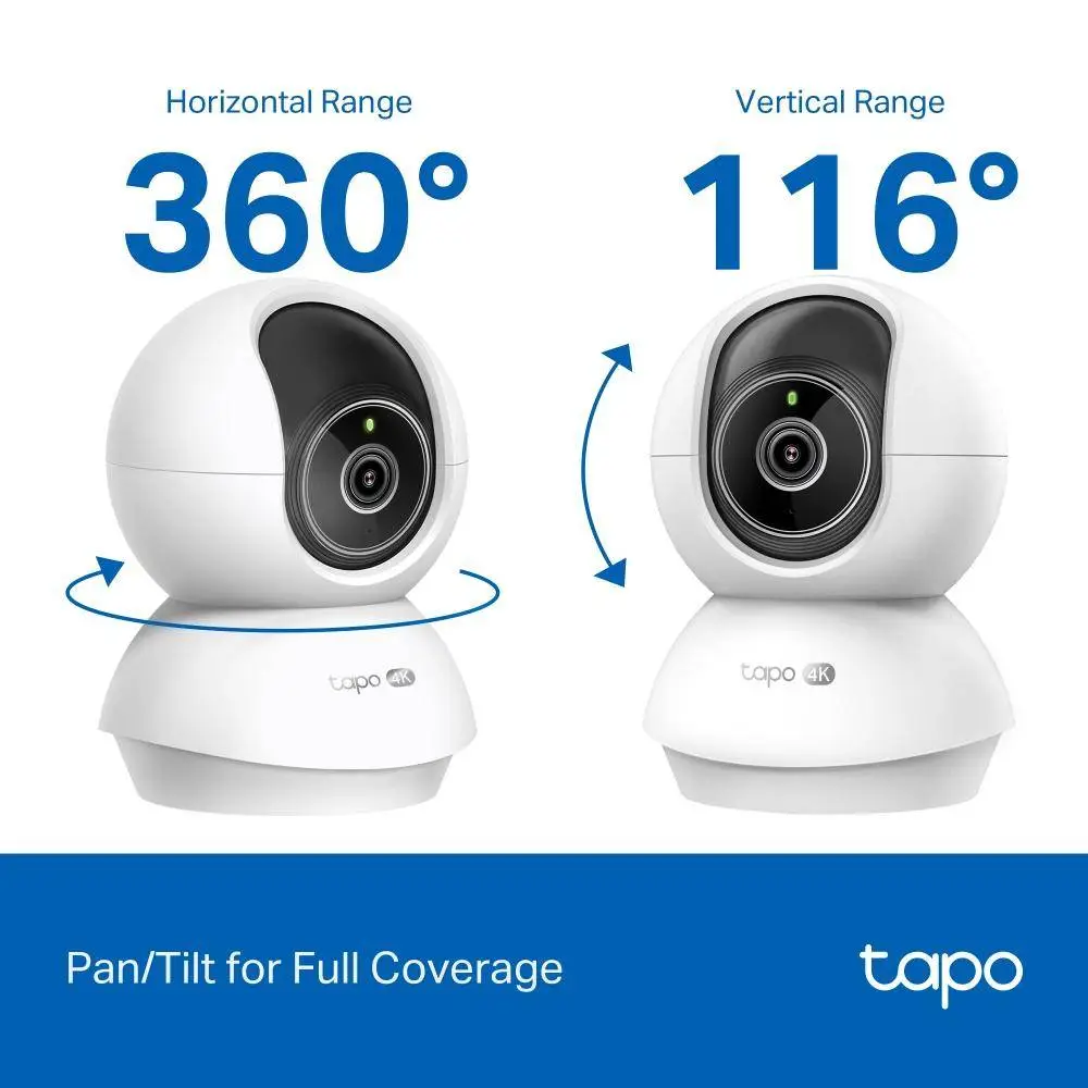 Домашна охранителна WiFi камера TP-Link Tapo C250, Pan/Tilt