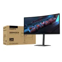 Гейминг монитор GIGABYTE GS34WQCA - 34" VA 1500R Curve WQHD(3440x1440), 120Hz, 1ms, HDR Ready, FreeSync Premium