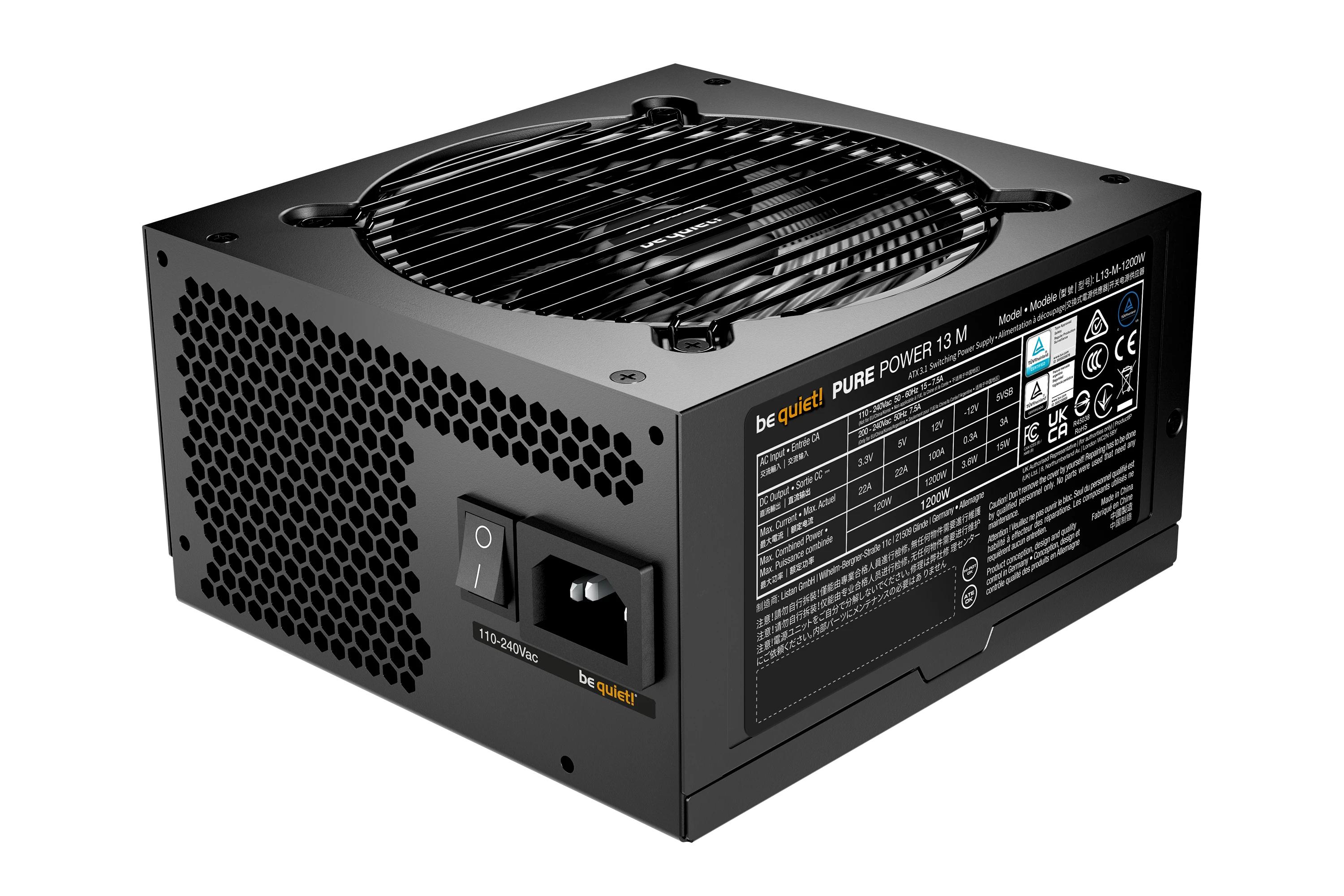 be quiet! захранване PSU ATX 3.1 Gold - Pure Power 13 M 1200W