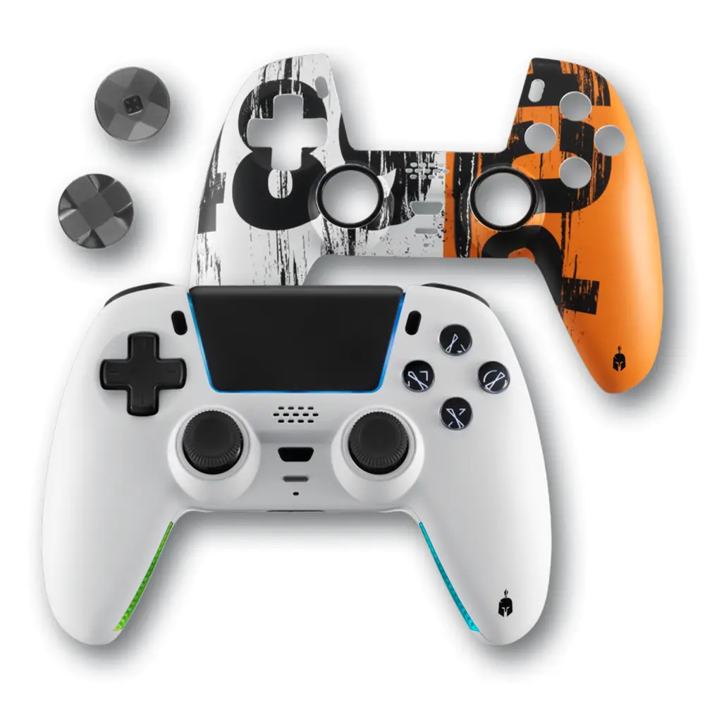 Безжичен геймпад Spartan Gear Sarissa за PC/PS4/PS5/Switch - Бял